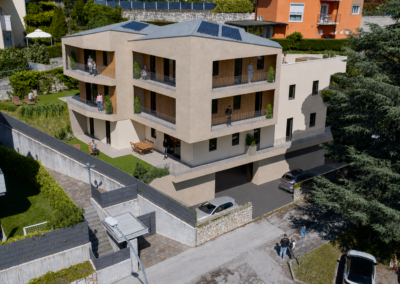 Residenza Sant’Agata a Povo, vista dall’alto dal lato strada