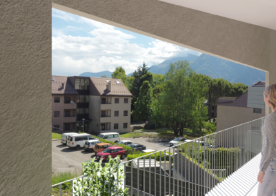Vista dalla loggia di un appartamento di Residenza Sant’Agata a Povo