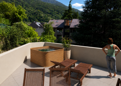 Terrazzo panoramico dell’attico di Residenza Sant’Agata