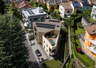 Residenza Sant’Agata vista dall’alto con il terrazzo dell’attico